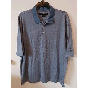 Vintage Nike Tiger Woods Golf Shirt Polo Men's XL Blue White Stripes